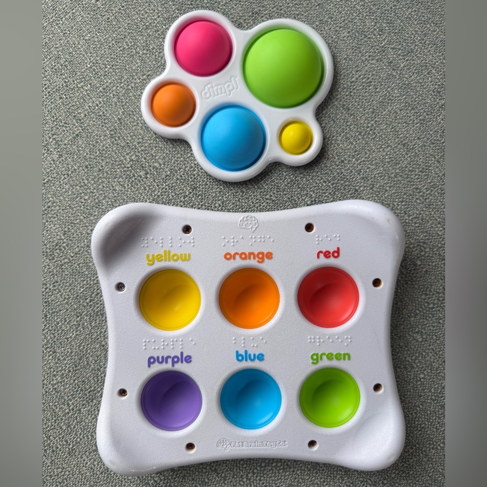 Fat Brain Toys Dimpl Duo + Original Dimpl Toys Set, Early Learning Sensory Toys